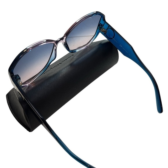 Salvatore Ferragamo Women’s SF942S Blue Antique Rose/Blue Gradient Sunglasses - Picture 9 of 11